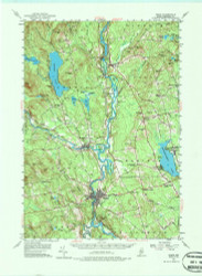 Anson, Maine 1955 (1987) USGS Old Topo Map Reprint 15x15 ME Quad 807759