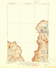 Arnold Pond, Maine 1935 (1944) USGS Old Topo Map Reprint 15x15 ME Quad 460113