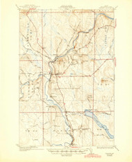 Ashland, Maine 1934 (1945) USGS Old Topo Map Reprint 15x15 ME Quad 460116