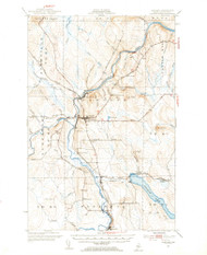 Ashland, Maine 1953 (1955) USGS Old Topo Map Reprint 15x15 ME Quad 460117