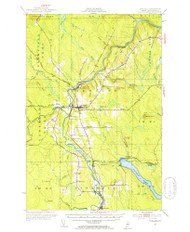 Ashland, Maine 1953 (1955) USGS Old Topo Map Reprint 15x15 ME Quad 460118
