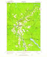 Ashland, Maine 1953 (1959) USGS Old Topo Map Reprint 15x15 ME Quad 460119