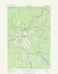 Ashland, Maine 1953 (1973) USGS Old Topo Map Reprint 15x15 ME Quad 306444