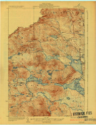 Attean, Maine 1925 (1925) USGS Old Topo Map Reprint 15x15 ME Quad 807347