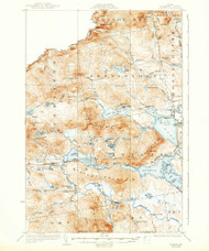 Attean, Maine 1925 (1937) USGS Old Topo Map Reprint 15x15 ME Quad 460121