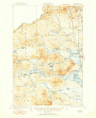 Attean, Maine 1925 (1951) USGS Old Topo Map Reprint 15x15 ME Quad 460124