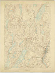 Augusta, Maine 1892 (1892) USGS Old Topo Map Reprint 15x15 ME Quad 306447