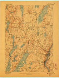 Augusta, Maine 1892 (1906) USGS Old Topo Map Reprint 15x15 ME Quad 807351
