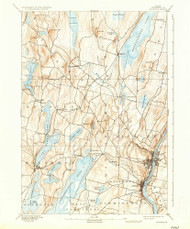Augusta, Maine 1892 (1936) USGS Old Topo Map Reprint 15x15 ME Quad 460128