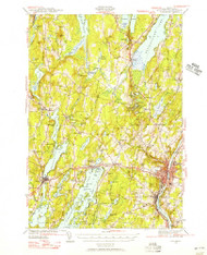 Augusta, Maine 1941 (1956) USGS Old Topo Map Reprint 15x15 ME Quad 460133