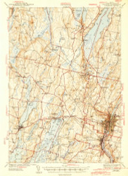 Augusta, Maine 1943 (1943) USGS Old Topo Map Reprint 15x15 ME Quad 460130