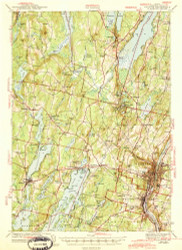 Augusta, Maine 1943 (1943) USGS Old Topo Map Reprint 15x15 ME Quad 460131