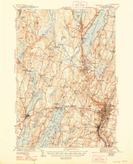 Augusta, Maine 1943 (1948) USGS Old Topo Map Reprint 15x15 ME Quad 460132