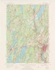 Augusta, Maine 1956 (1969) USGS Old Topo Map Reprint 15x15 ME Quad 306448