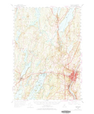 Augusta, Maine 1956 (1969) USGS Old Topo Map Reprint 15x15 ME Quad 460136