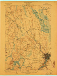 Bangor, Maine 1902 (1906) USGS Old Topo Map Reprint 15x15 ME Quad 807356
