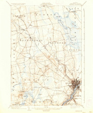 Bangor, Maine 1902 (1937) USGS Old Topo Map Reprint 15x15 ME Quad 460138
