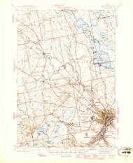 Bangor, Maine 1946 (1946) USGS Old Topo Map Reprint 15x15 ME Quad 460141