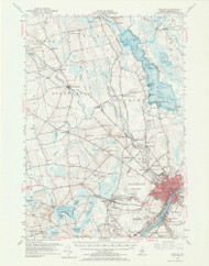Bangor, Maine 1955 (1970) USGS Old Topo Map Reprint 15x15 ME Quad 306453