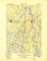 Bath, Maine 1920 (1920) USGS Old Topo Map Reprint 15x15 ME Quad 460157