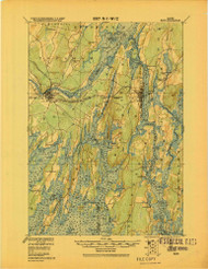Bath, Maine 1920 (1920) USGS Old Topo Map Reprint 15x15 ME Quad 807362