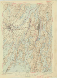 Bath, Maine 1945 (1945) USGS Old Topo Map Reprint 15x15 ME Quad 306459