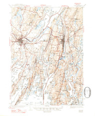 Bath, Maine 1945 (1947) USGS Old Topo Map Reprint 15x15 ME Quad 460160