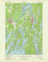 Bath, Maine 1957 (1960) USGS Old Topo Map Reprint 15x15 ME Quad 306458