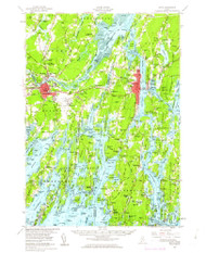 Bath, Maine 1957 (1963) USGS Old Topo Map Reprint 15x15 ME Quad 460162