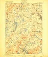 Belfast, Maine 1917 (1917) USGS Old Topo Map Reprint 15x15 ME Quad 460172