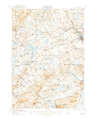 Belfast, Maine 1917 (1957) USGS Old Topo Map Reprint 15x15 ME Quad 460177