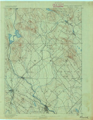 Berwick, Maine 1891 (1891) USGS Old Topo Map Reprint 15x15 ME Quad 807377