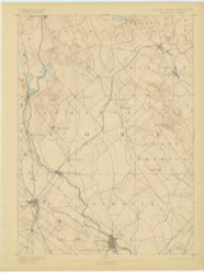 Berwick, Maine 1893 (1898) USGS Old Topo Map Reprint 15x15 ME Quad 306463