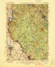 Berwick, Maine 1944 (1944) USGS Old Topo Map Reprint 15x15 ME Quad 460185