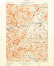 Bethel, Maine 1914 (1914) USGS Old Topo Map Reprint 15x15 ME Quad 460189