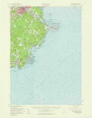 Biddeford, Maine 1956 (1960) USGS Old Topo Map Reprint 15x15 ME Quad 306469
