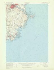Biddeford, Maine 1956 (1960) USGS Old Topo Map Reprint 15x15 ME Quad 306470