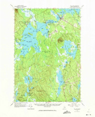 Big Lake, Maine 1963 (1975) USGS Old Topo Map Reprint 15x15 ME Quad 460205