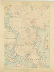 Blue Hill, Maine 1904 (1904) USGS Old Topo Map Reprint 15x15 ME Quad 306479