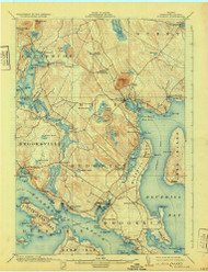 Blue Hill, Maine 1904 (1931) USGS Old Topo Map Reprint 15x15 ME Quad 807390