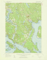 Blue Hill, Maine 1957 (1959) USGS Old Topo Map Reprint 15x15 ME Quad 306476