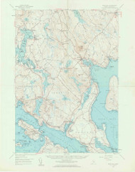 Blue Hill, Maine 1957 (1963) USGS Old Topo Map Reprint 15x15 ME Quad 306478