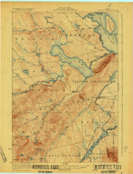 Brassua Lake, Maine 1923 (1923) USGS Old Topo Map Reprint 15x15 ME Quad 807404