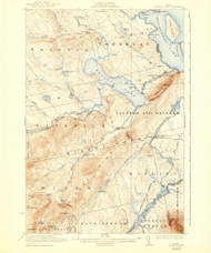 Brassua Lake, Maine 1923 (1942) USGS Old Topo Map Reprint 15x15 ME Quad 460238