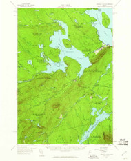 Brassua Lake, Maine 1957 (1961) USGS Old Topo Map Reprint 15x15 ME Quad 460241