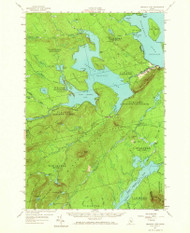 Brassua Lake, Maine 1957 (1967) USGS Old Topo Map Reprint 15x15 ME Quad 460242