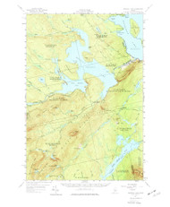 Brassua Lake, Maine 1957 (1977) USGS Old Topo Map Reprint 15x15 ME Quad 460243