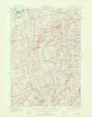 Brooks, Maine 1955 (1957) USGS Old Topo Map Reprint 15x15 ME Quad 306492