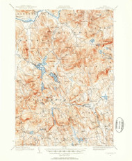 Bryant Pond, Maine 1911 (1953) USGS Old Topo Map Reprint 15x15 ME Quad 460257