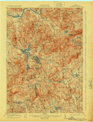 Bryant Pond, Maine 1914 (1924) USGS Old Topo Map Reprint 15x15 ME Quad 807407